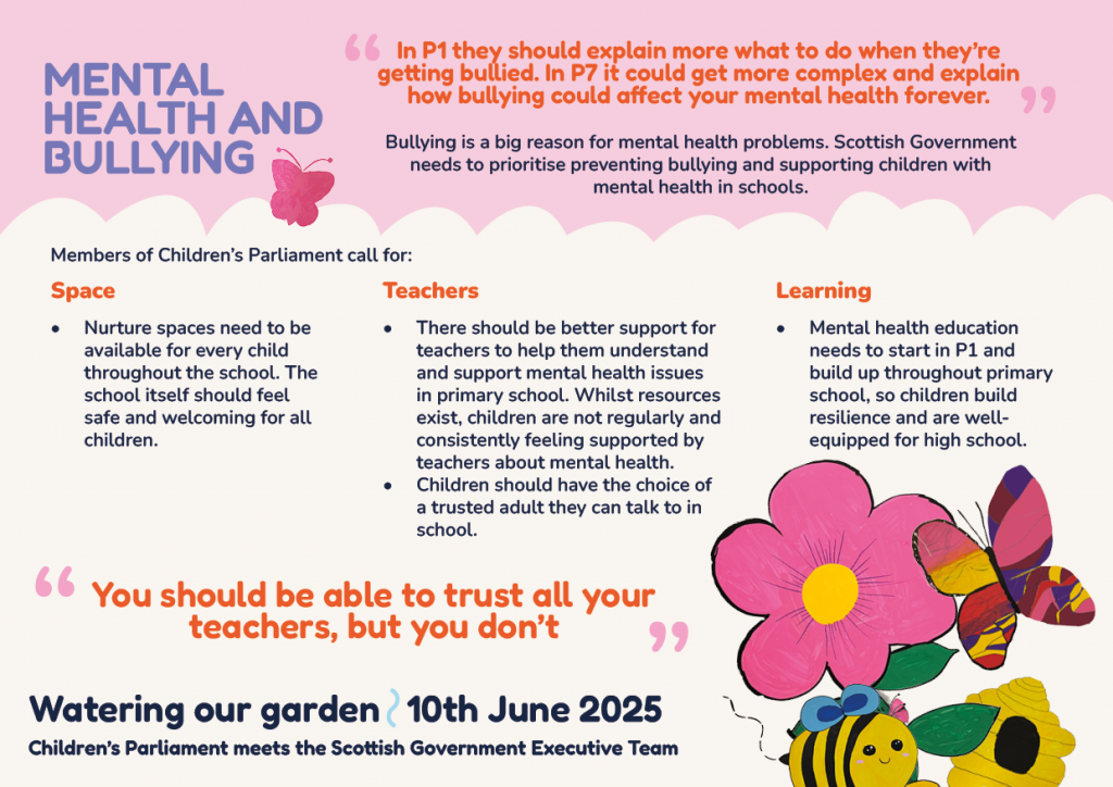 Scottish Government Executive Team issue of Mental Health and Bullying