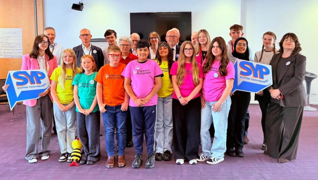 Members of Children's Parliament are joined by Members of Scottish Youth Parliament to meet with the Scottish Government's Executive Team.