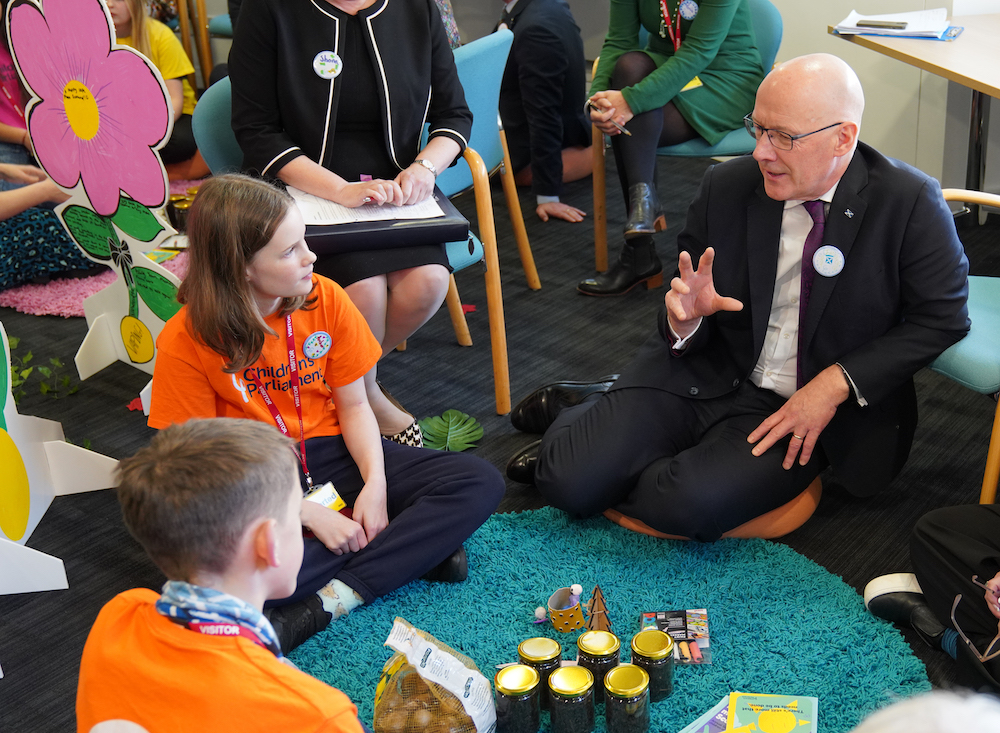 Members of Children's Parliament share with Scotland's First Minister