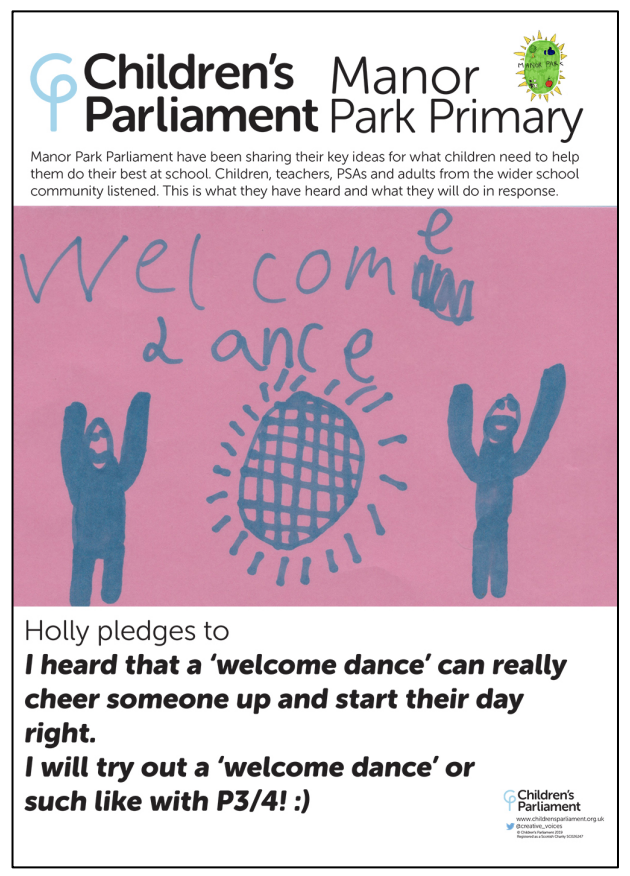 A teacher pledge with graphics and text