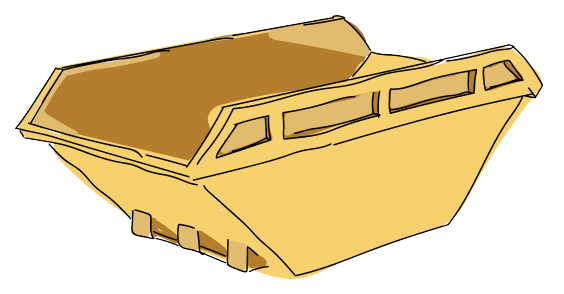 Illustration of building skip