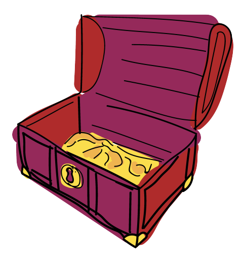 Illustration of treasure chest