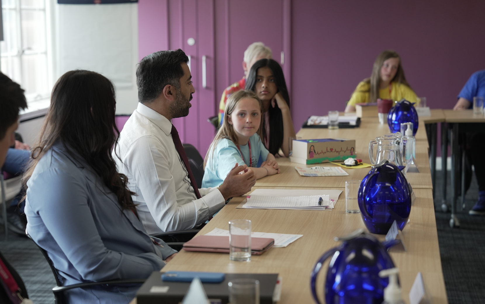 Tate attending her first Cabinet meeting with then First Minister of Scotland, Humza Yousaf.